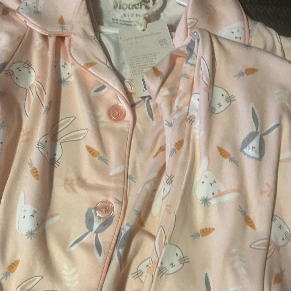 Modern Kids Pink Bunny Pajamas